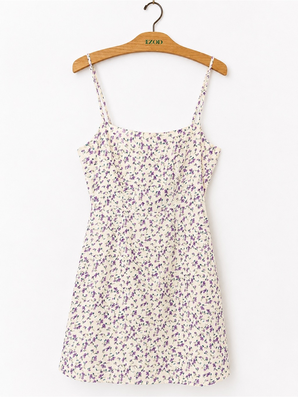 Floral Spaghetti Strap Square Neck Mini Dress